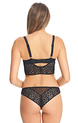 Freya Soiree Lace Black Longline Biustonosz