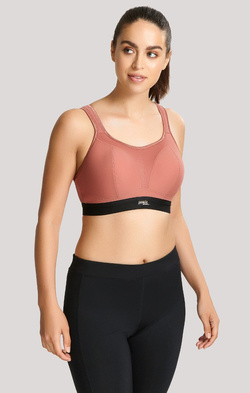 Panache Sport Rose/Black Biustonosz Sportowy Bezfiszbinowy